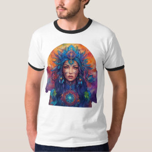 Camiseta Dibujo místico de tinta espiritual - tatuaje vibra