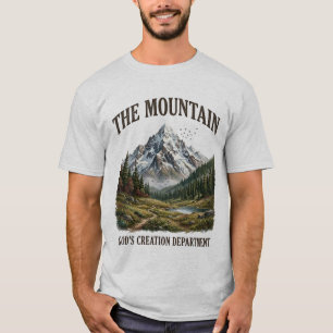 Camiseta Dibujo Montaña Creación de Dios Cristiano