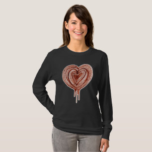 Camiseta Dibujo muscular de la bomba (corazón)