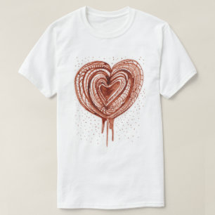 Camiseta Dibujo muscular de la bomba (corazón)