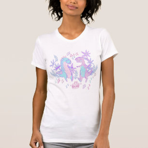 Camiseta Dibujo musical de dinosaurios bailando en colores