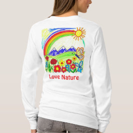 Camiseta Dibujo natural colorido para los amantes de la nat