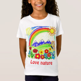 Camiseta Dibujo natural colorido para los amantes de la nat