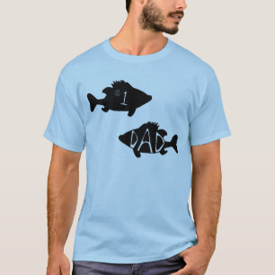Camiseta Dibujo negro creativo para peces número uno