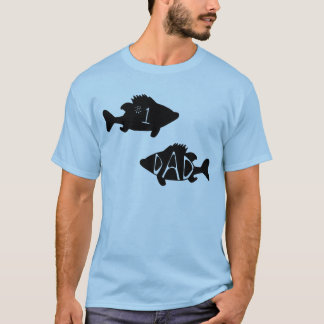 Camiseta Dibujo negro creativo para peces número uno