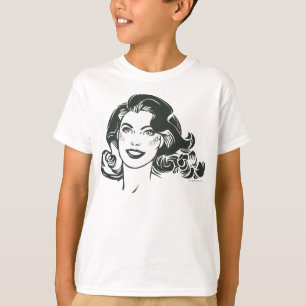 Camiseta Dibujo negro y blanco superchica 2