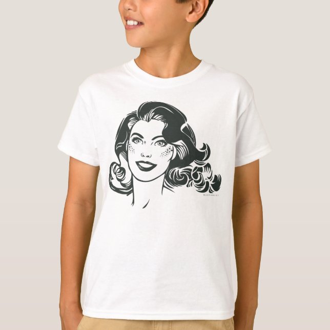 Camiseta Dibujo negro y blanco superchica 2 (Anverso)