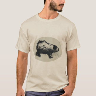 Camiseta Dibujo original de cerdo con el tee de pastel para