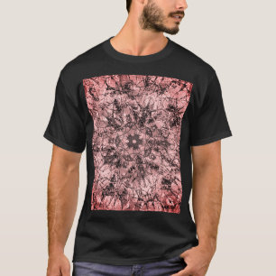 Camiseta Dibujo ornamental de mandala con textura de oro ro