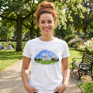 Camiseta Dibujo pastel del Capitolio de los Estados Unidos