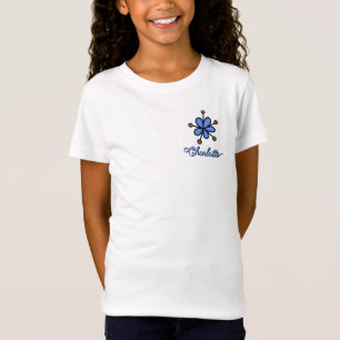 Camiseta Dibujo personalizado de flor de vincapervinca lind