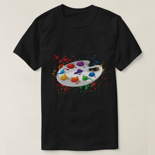 Camiseta Dibujo Pintura Art Paint Palette Painter Sketch (Diseño del anverso)