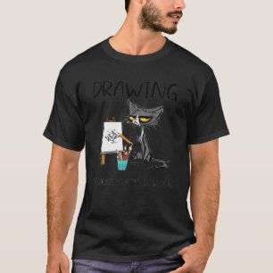 Camiseta Dibujo porque el asesinato es un dibujo de gato in