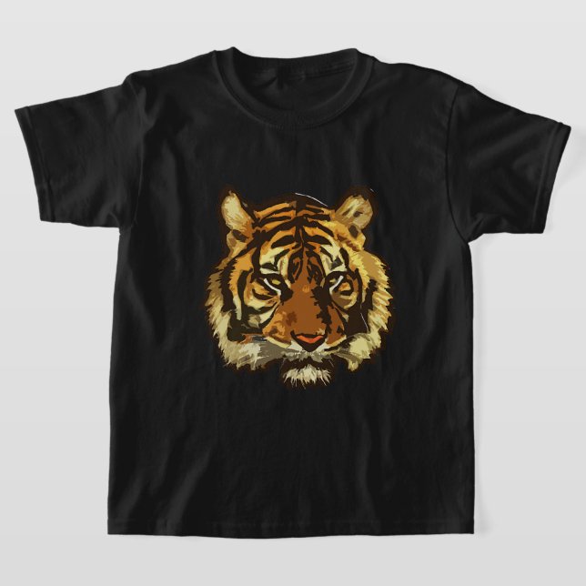 Camiseta Dibujo realista de la cabeza del tigre (Distribución)