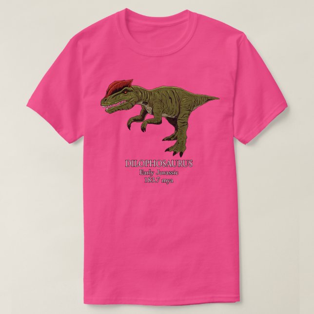 Camiseta Dibujo realista del Dilofosaurio (Diseño del anverso)
