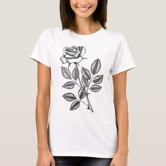 Camiseta dibujo Rosa (Anverso)