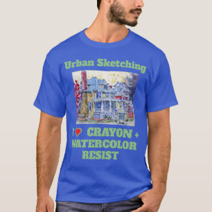 Camiseta Dibujo Urbano Me Encanta Crayón + Resistencia a la