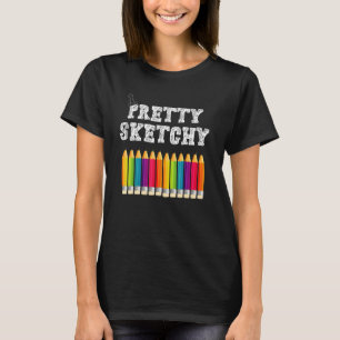 Camiseta Dibujos a lápiz de colores bastante dudosos humor 