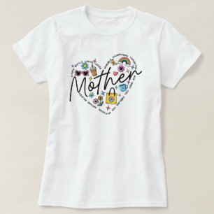 Camiseta Dibujos Adorables Corazón de Madre Inspiradores