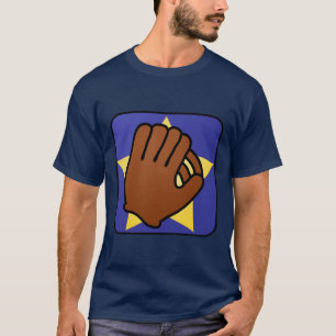 Camiseta Dibujos animados de deportes guante de béisbol est
