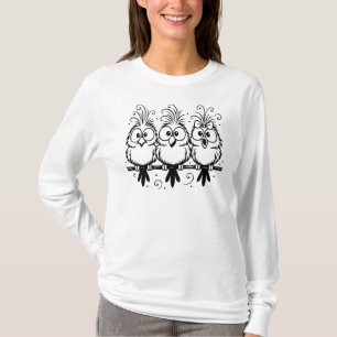 Camiseta Dibujos Animados de Pájaros Divertidos-56456