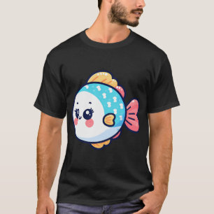 Camiseta Dibujos animados de peces alegres