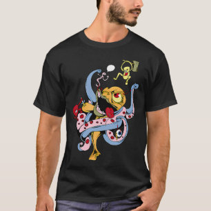 Camiseta Dibujos animados de peces monstruo locos