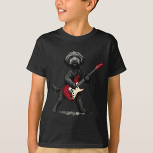 Camiseta Dibujos Animados De Perro Goldendoodle De Rock Div