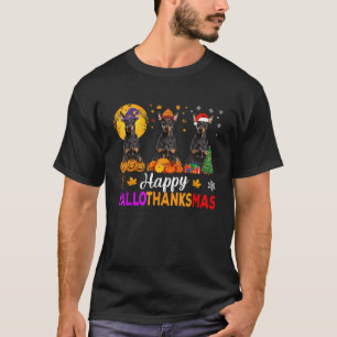 Camiseta Dibujos Animados Divertidos De Halloween Perro Dob