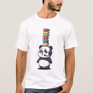 Camiseta Dibujos Animados Divertidos De Panda Con Auricular