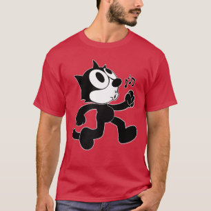 Camiseta Dibujos animados Feli silbando y caminando notas m