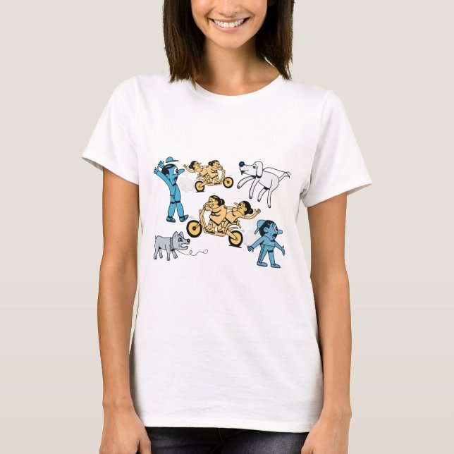 Camiseta Dibujos animados lindos. (Anverso)