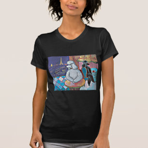 Camiseta Dibujos de arte impresionista en Paris Café Women