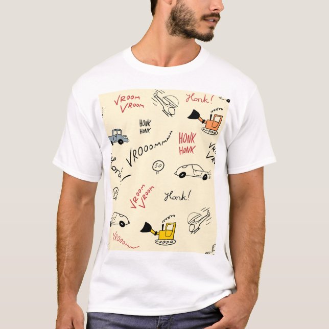 Camiseta Dibujos de coches sin problemas: Hoja de cama para (Anverso)