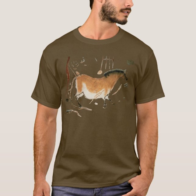 Camiseta Dibujos de cueva Lascaux Prehistórico francés (Anverso)