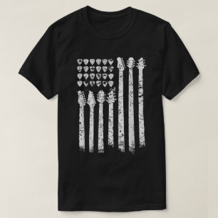 Camiseta Dibujos de guitarra bandera música arte