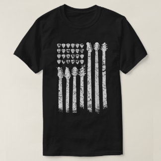 Camiseta Dibujos de guitarra bandera música arte