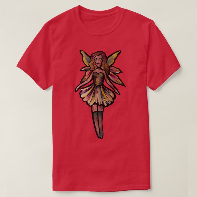 Camiseta Dibujos de hadas de arte de hadas de hadas de hada (Diseño del anverso)