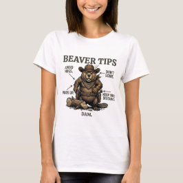 Camiseta Dibujos divertidos de castores vaqueros del Salvaj