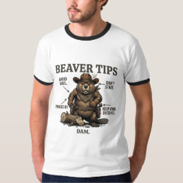 Camiseta Dibujos divertidos de castores vaqueros del Salvaj