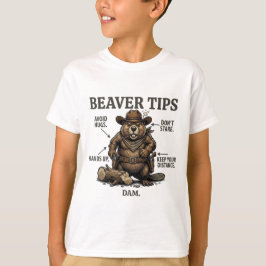 Camiseta Dibujos divertidos de castores vaqueros del Salvaj