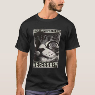 Camiseta Dibujos divertidos de gatos con ojos locos, divert
