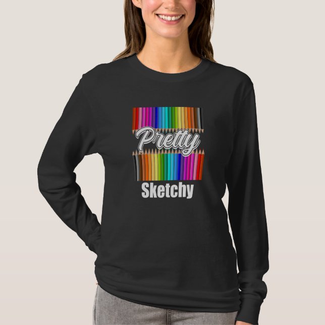 Camiseta Dibujos divertidos de profesores con lápices de co (Anverso)