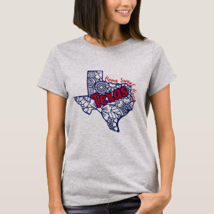 Camiseta Dibujos Florales de Texas