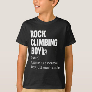 Camiseta Diccionario de definición de niño de escalada en r