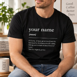 Camiseta diccionario de definición de nombre personalizado