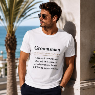 Camiseta Diccionario de definición de padrino de boda