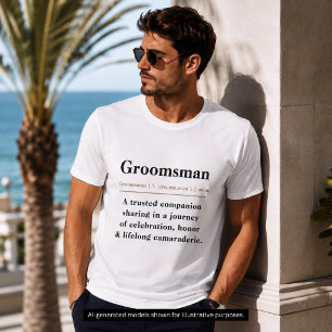 Camiseta Diccionario de definición de padrino de boda
