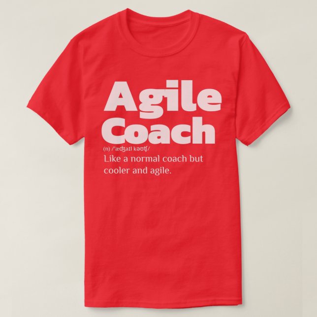 Camiseta Diccionario de entrenador ágil (Diseño del anverso)
