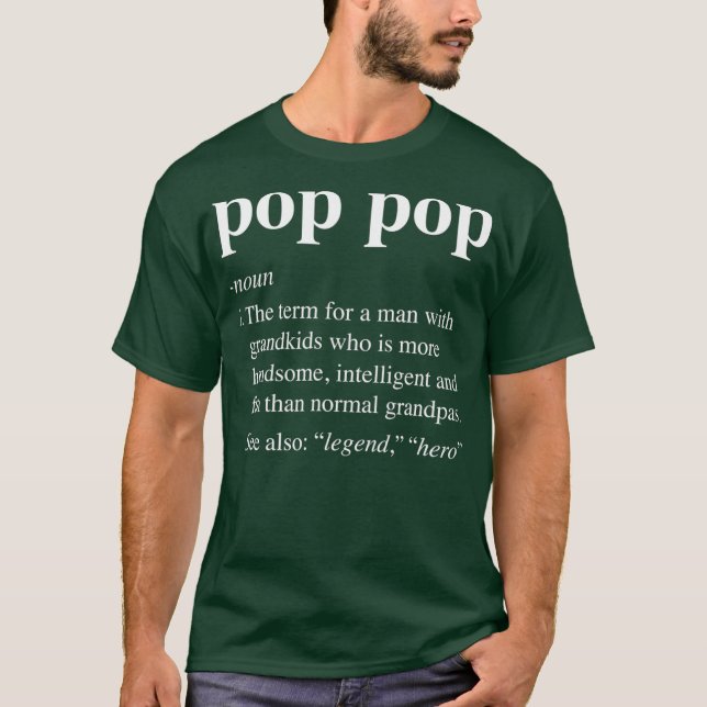 Camiseta Diccionario Poppop divertido de definición pop par (Anverso)